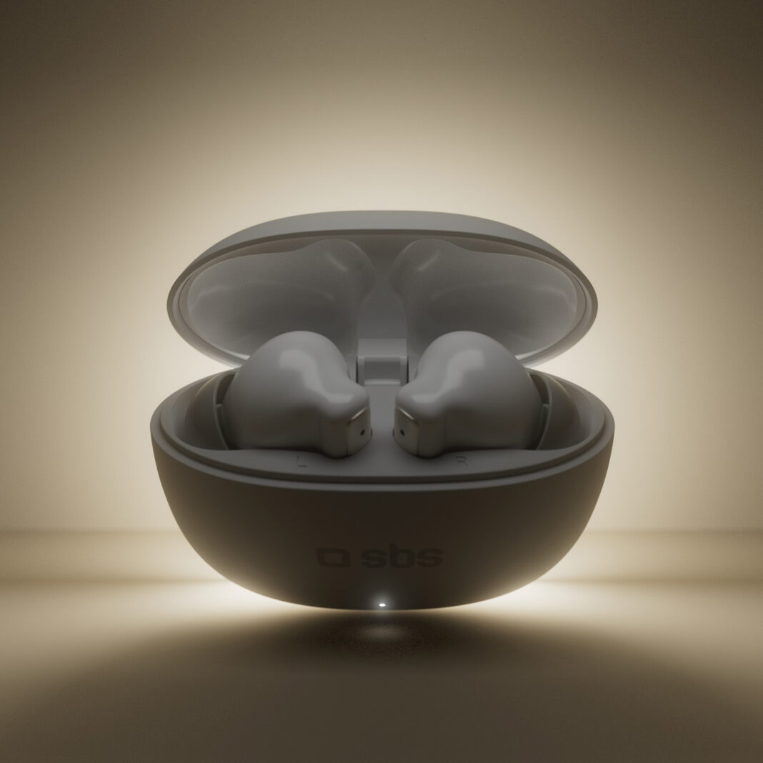 Auricolari AI SmartBuds SBS con case di ricarica design ergonomico