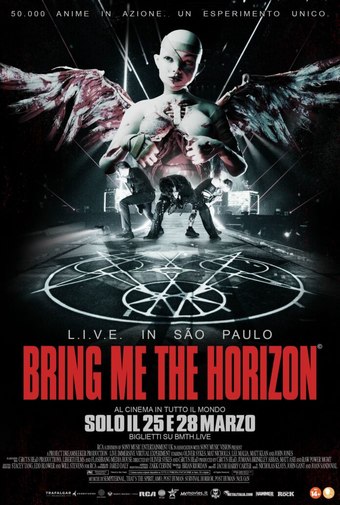 Bring Me The Horizon L.I.V.E. São Paulo evento cinematografico marzo 2026